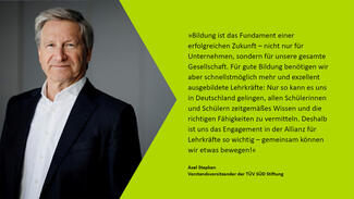 Axel Stepken: "Bildung ist das Fundament einer erfolgreichen Zukunft – nicht nur für Unternehmen, sondern für unsere gesamte Gesellschaft." (Foto: Tobias Koch/TÜV Verband)