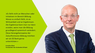 Testimonial von Cornelius Riese zur Zukunftsmission Bildung: "Es fehlt nicht an Menschen oder Initiativen im Bereich Bildung. Woran es einfach fehlt, ist an Wirksamkeit und an Ergebnissen."