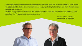 Jörg Faber & Karin Bratschke (etec Consult): "Zukunftsfähigkeit entsteht auf allen Ebenen durch gezielte Qualifizierung."